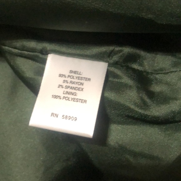 Gianni Bini(Dillards) Beautiful DarkGREEN Double Breasted Belt Waist Trench Coat - Picture 5 of 6